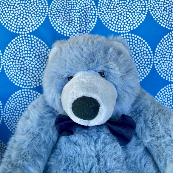Large Baby Size Big Blue Bear Plushie Stuffed Animal - Picture 13 of 13